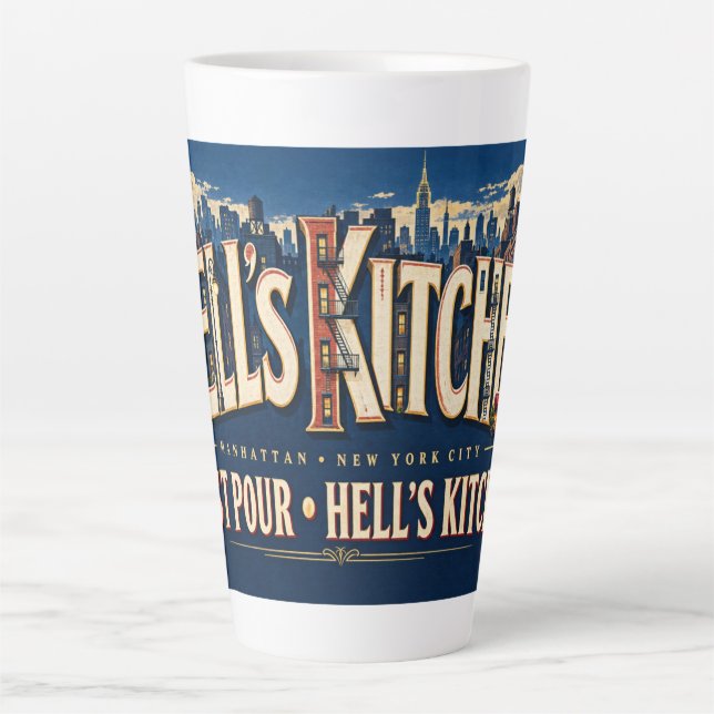Tasse Latte Hell's Kitchen Manhattan NYC (Devant)