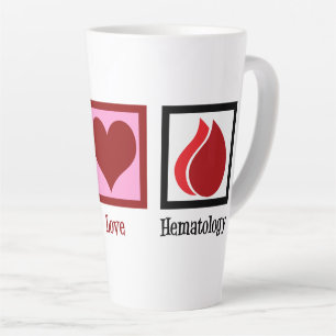 Tasse Latte Hématologie de l'amour pour la paix