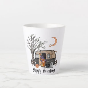 Tasse Latte Heureux   Camper d'Halloween   Sorcière Éffrayante