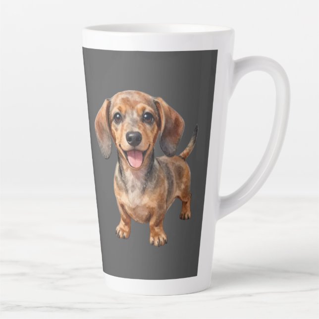 Tasse Latte Heureux chiot teckel (Droite)