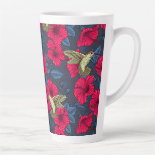 Tasse Latte Hibiscus Botanique Vintage et Colibri