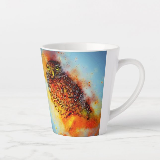 Tasse Latte Hibou éclaboussé (Droite)