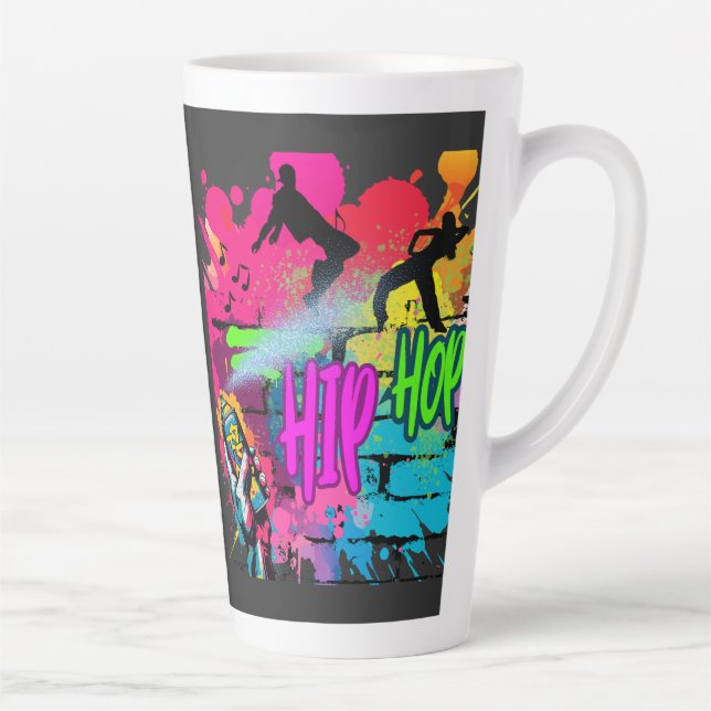 Tasse Latte  Hip-Hop Street Art – Vibrant Urban Energy (Droite)