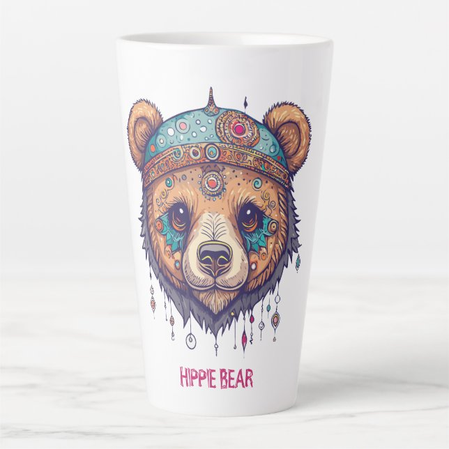 Tasse Latte Hippie Bear I (Devant)