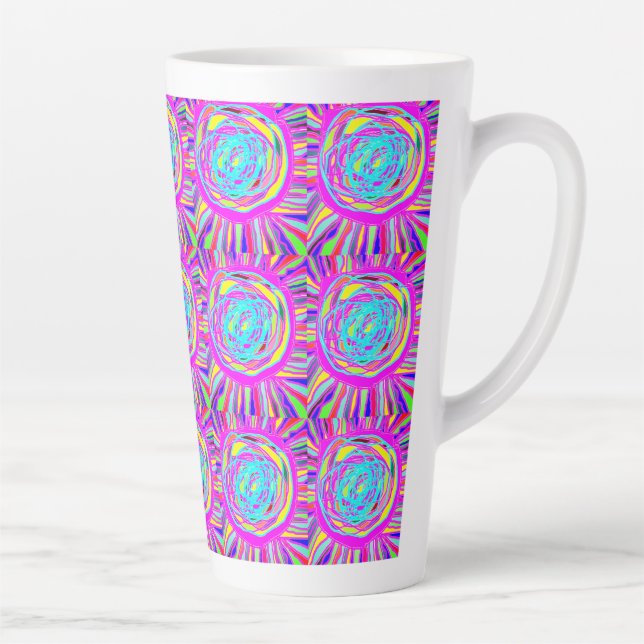 Tasse Latte Hippie Retro chill art de base (Droite)