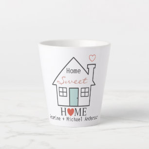 Tasse Latte Home Sweet Home personnalisée