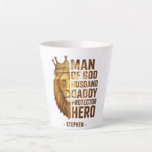 Tasse Latte Homme de Dieu Lion Couronne Design - Mari, papa