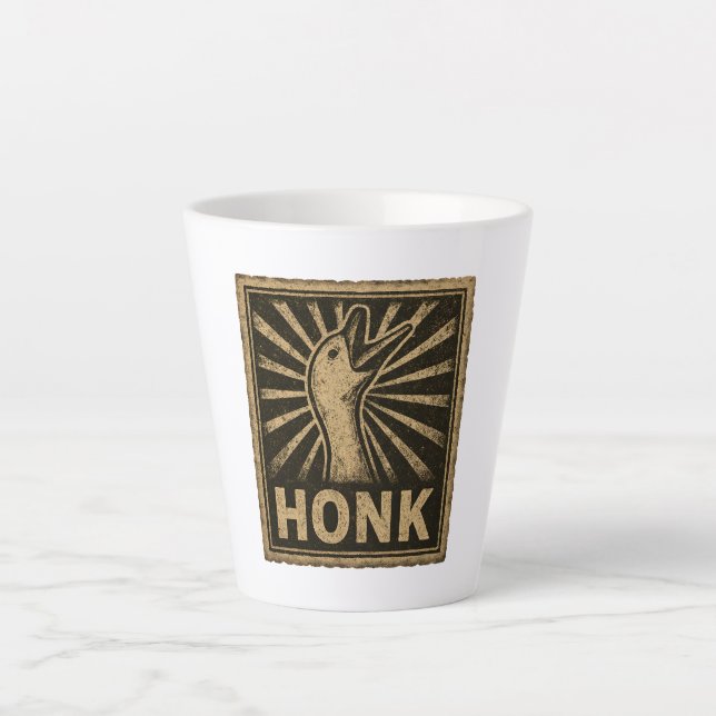 Tasse Latte Honk Goose Funny Duck Chicken Mème (Devant)