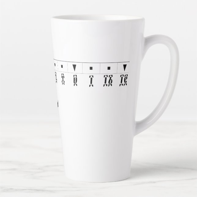 Tasse Latte Horloge numérique éthiopienne (Droite)