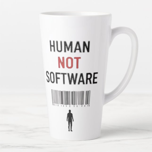 Tasse Latte Humain et non logiciel (Droite)