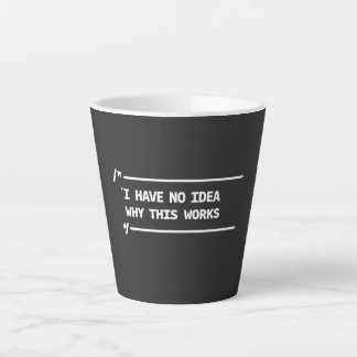 Tasse Latte Humour de programmeur drôle de débogage