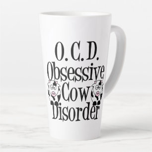 Tasse Latte Humour Obsessif de trouble de la vache