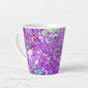Tasse Latte Hydrangea élégant violet et bleu limelight