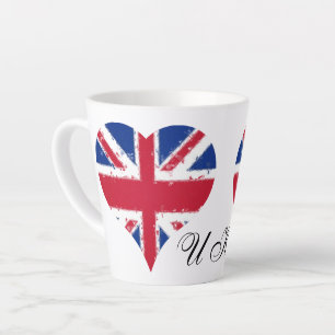 Tasse Latte I Heart UK British Flag Great Brittan