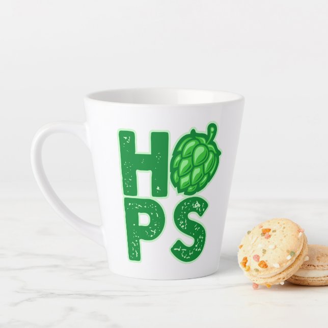 Tasse Latte I Love Hops In Craft Beer (En situation)