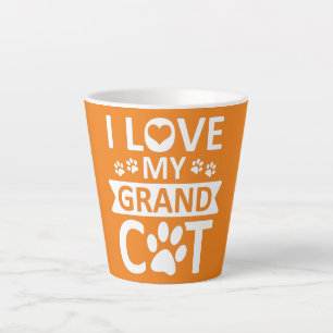 Tasse Latte I love my Grandcat Cat Lover Granddad Grandma