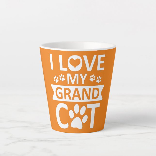 Tasse Latte I love my Grandcat Cat Lover Granddad Grandma (Devant)