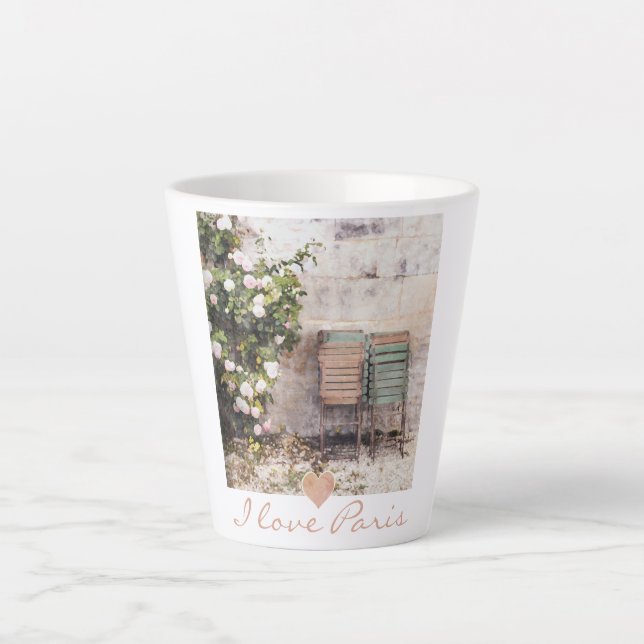 Tasse Latte I Love Paris Garden Wall (Devant)
