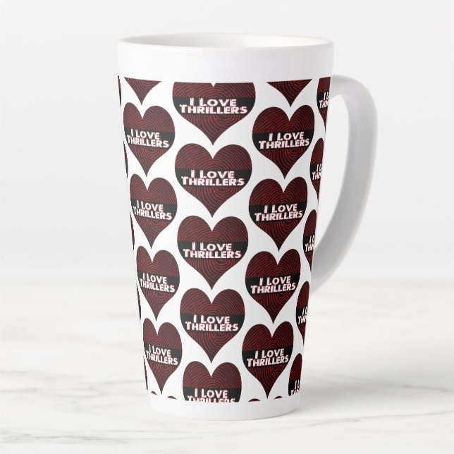 Tasse Latte I Love Thrillers (Angle droit)