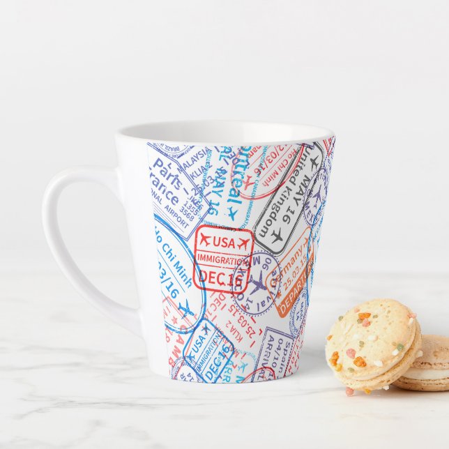 Tasse Latte Icône Voyage (En situation)