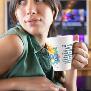 Tasse Latte Icônes de réseau social