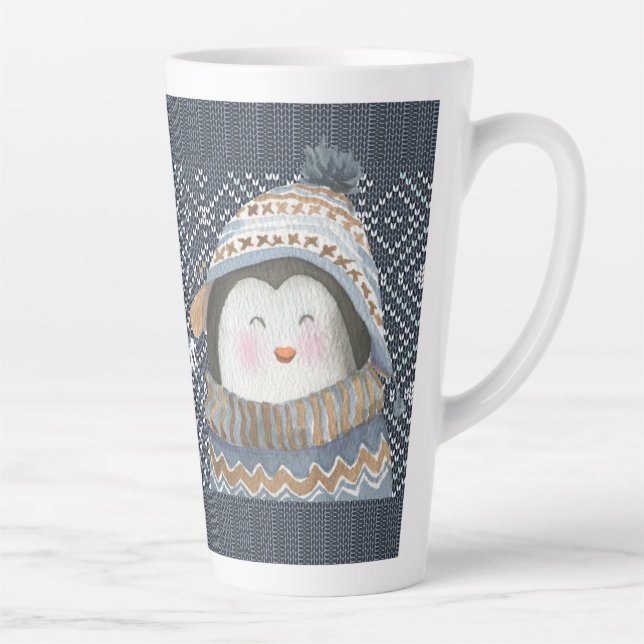 Tasse Latte Idée cadeau Tricot personnalisé (Droite)