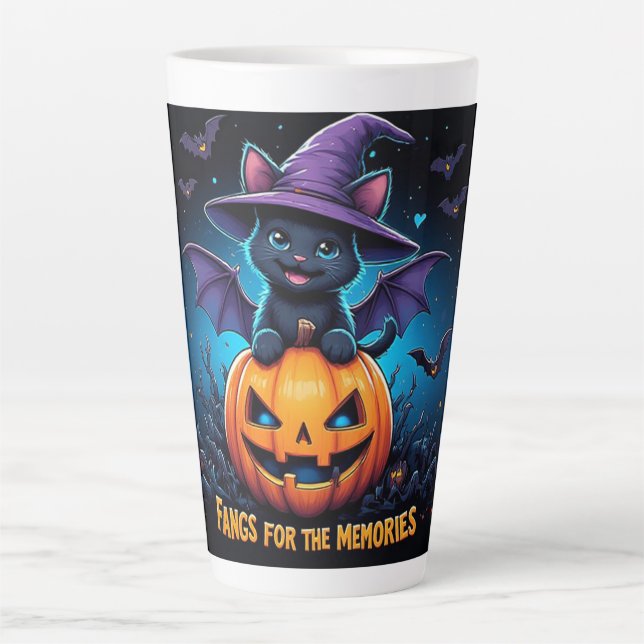 Tasse Latte Idées Cadeaux de Fantômes et Chauves-Souris Mignon (Devant)