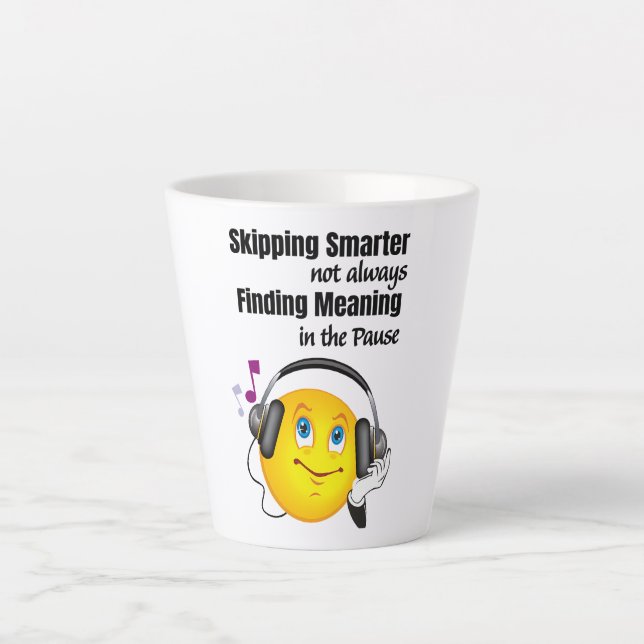 Tasse Latte "Ignorer Smarter, Not Always : inspirant design (Devant)