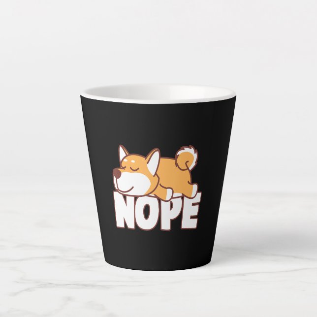Tasse Latte Île de Raring | funny nope lapet vend (Devant)