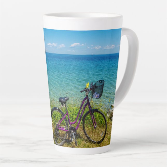 Tasse Latte Île Mackinac (Angle droit)