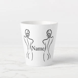 Tasse Latte Illustration d'art féminin Thunder_Cove