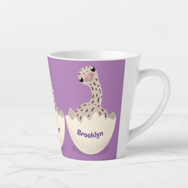Tasse Latte Illustration d'autruche pour bébé à couver mignon (Droite)