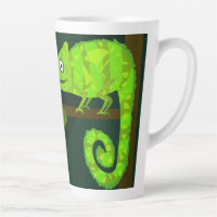 Illustration de caméléon vert mignon Reptile tropi