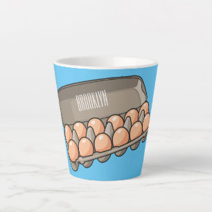 Tasse Latte Illustration de carton d'oeufs