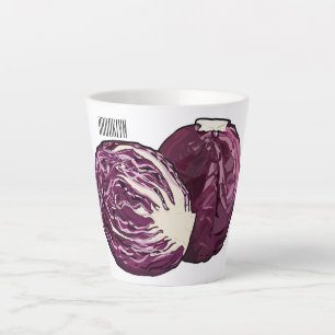 Tasse Latte Illustration de chou rouge