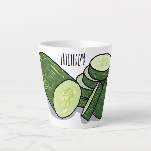 Tasse Latte Illustration de combre (Devant)