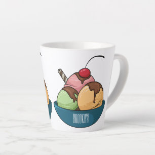 Tasse Latte Illustration de crème glacée