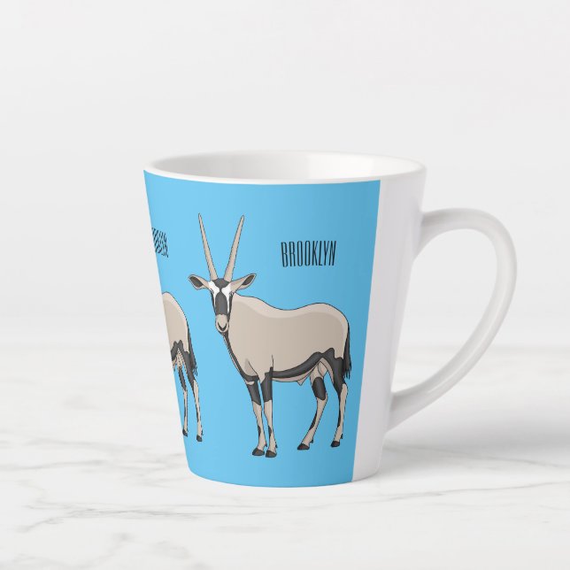 Tasse Latte Illustration de dessin animé Oryx (Droite)