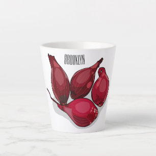 Tasse Latte Illustration de dessin animé Shallot