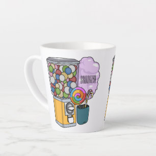 Tasse Latte Illustration de dessin de bonbon