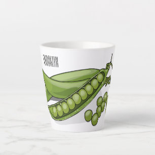 Tasse Latte Illustration de dessin de pois