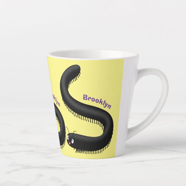 Tasse Latte Illustration de dessin mignon millipede (Droite)