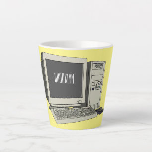 Tasse Latte Illustration de dessin sur ordinateur