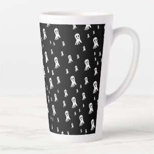 Tasse Latte Illustration de fantôme gothique effrayant