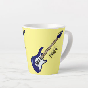 Tasse Latte Illustration de guitare électrique