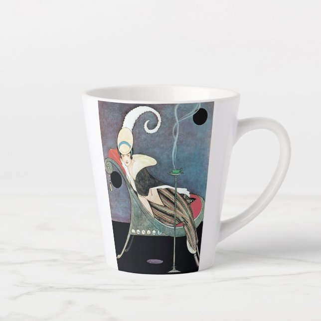 Tasse Latte Illustration de Helen Dryden Fashion Woman 1914 (Droite)