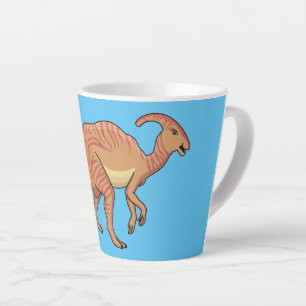 Tasse Latte Illustration de la caricature de dinosaure du para