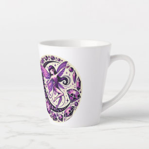 Tasse Latte Illustration de la fée violette