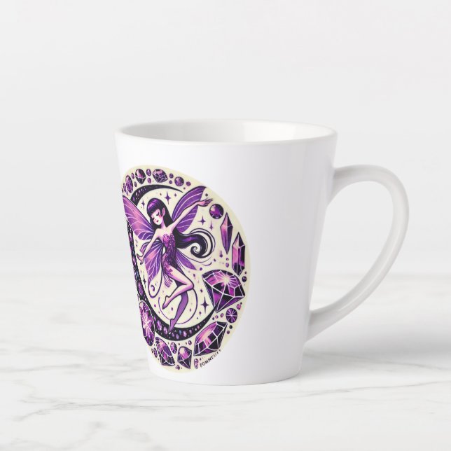 Tasse Latte Illustration de la fée violette (Droite)