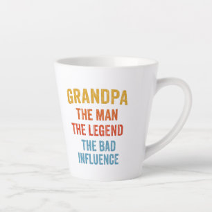 Tasse Latte Illustration de la légende de grand-père, mauvaise